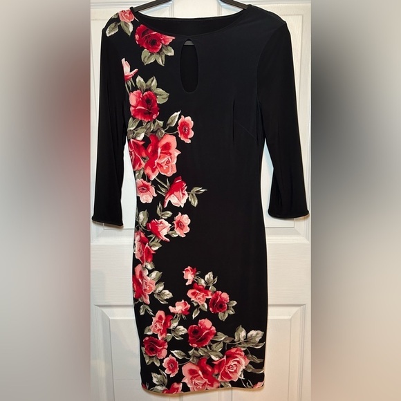 WHITE HOUSE BLACK MARKET Reversible Floral Dress- Size Small - Picture 4 of 8